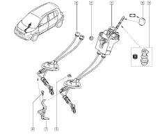 Vaihteiston vaijeri Alkuperäinen Renault Scenic Megane II 7701066651