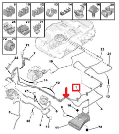 Polttoaineputki Uusi Alkuperäinen 1574HG 1574.HG Citroen Peugeot