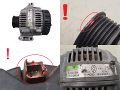 Laturi Renault 7700422237 A11VI94 75A Valeo S3