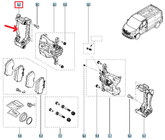 Jarrusatulan kannatin Oikea Etu Uusi Alkuperäinen 410140855R Renault