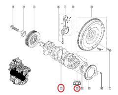 Kampiakselin Laakerit Alkuperäinen Renault 2.0-2.3 dCI 7701476740