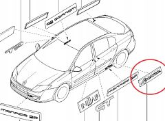 Merkki Alkuperäinen Renault Laguna III 990882613R