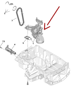 Öljypumppu Alkuperäinen Citroen Peugeot C2 C3 208 308 1.2 VTi 9801943580