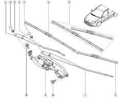 Pyyhkijänsulka Oikea Alkuperäinen Renault Laguna III 288900004R