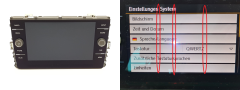 Radionäyttö Volkswagen 5G6919605 VDO