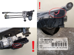 Pyyhkijämekanismi Peugeot 308 2 9810327980 0390241587 Bosch 1317