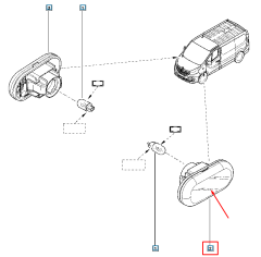 Suuntavilkku Vasen Uusi Alkuperäinen 261658184R Renault Suuntavilkku Vasen Uusi Alkuperäinen 261658184R Renault