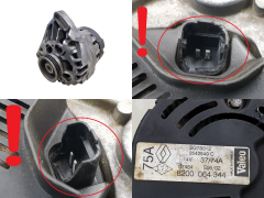 Laturi 8200064344 SG7S012 Valeo 1.2 Renault Clio 2 Kangoo 1104