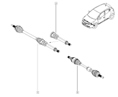 Vetoakseli Oikea Alkuperäinen Renault Clio IV 1.5 dCi 391003491R Vetoakseli Oikea Alkuperäinen Renault Clio IV 1.5 dCi 391003491R