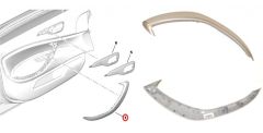 Ovenlista Vasen Etu Uusi Alkuperäinen Citroen C5 III 96785135CL Ovenlista Vasen Etu Uusi Alkuperäinen Citroen C5 III 96785135CL