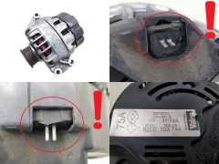 Laturi 8200103744 SG7S013 75 A Valeo Renault Nissan
