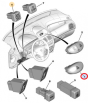 Hätävilkkukytkin Alkuperäinen Citroen Peugeot 206 6554L1