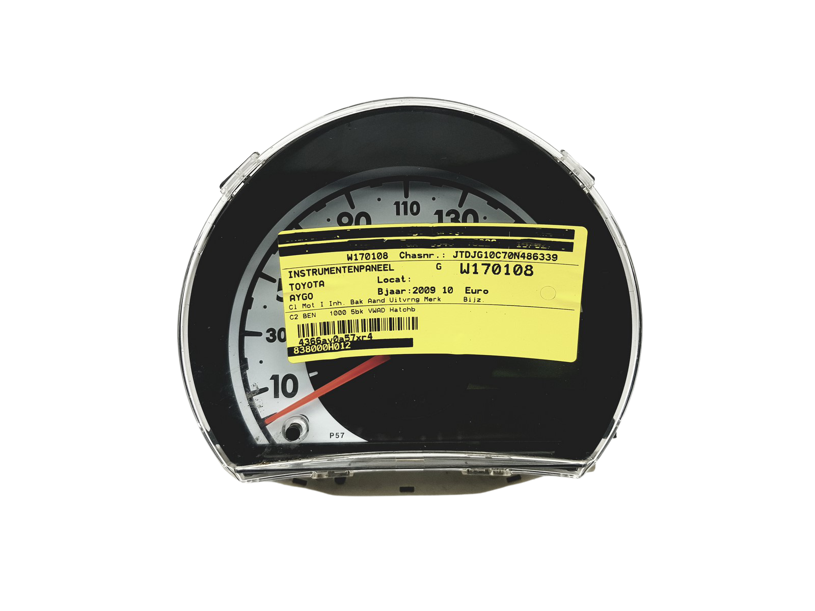Nopeusmittari Aygo C1 107 83800-0H012-A Toyota PSA 49009 main product photo