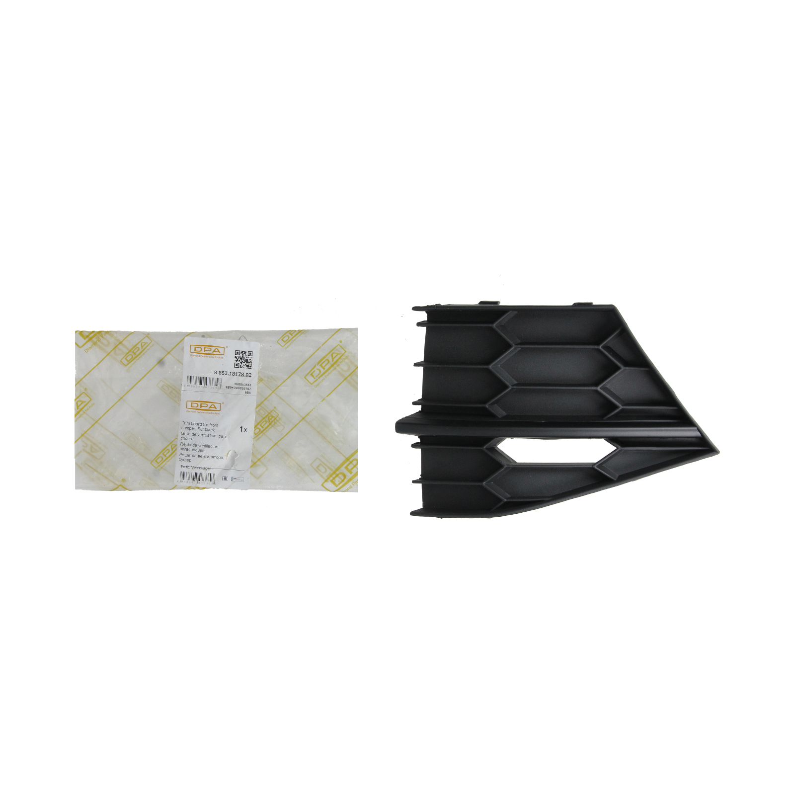 Puskurin Säleikkö Vasen Tee Skoda Superb 3V0853665 88531817802 DPA main product photo