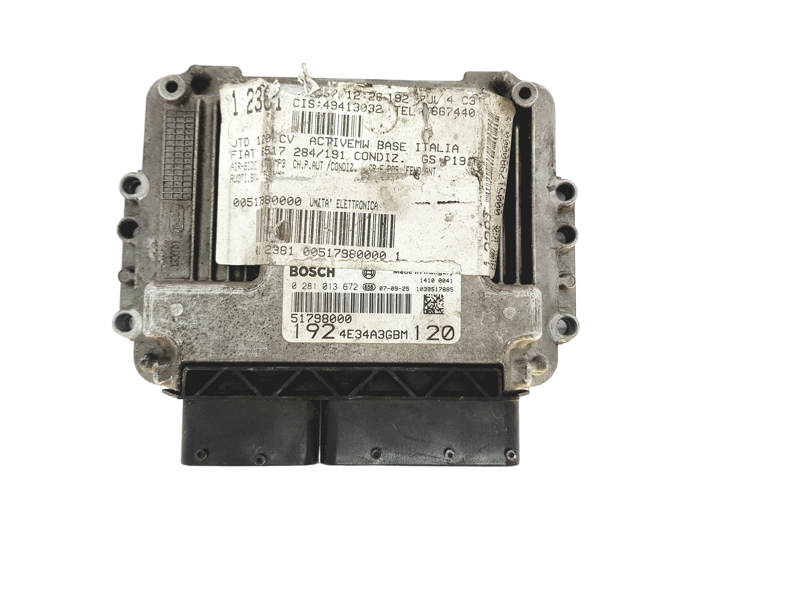 Ohjausyksikkö 51798000 0281013672 Alfa Romeo Bosch 27280 main product photo