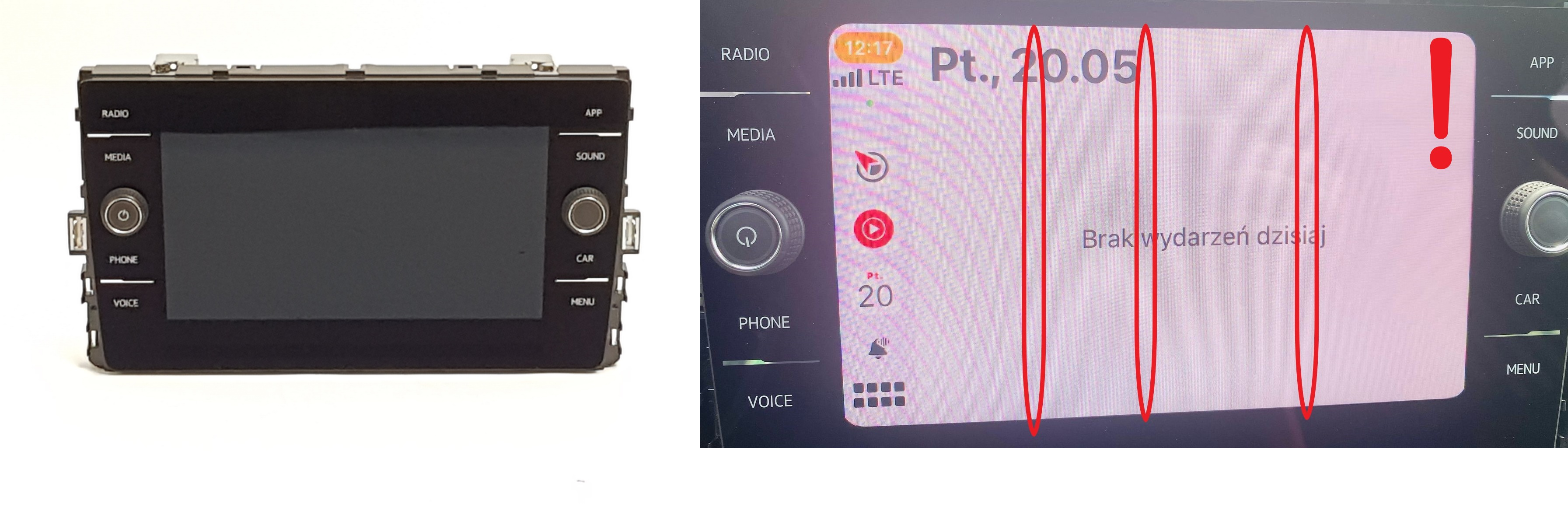 Radionäyttö Volkswagen 5G6919605A VDO main product photo