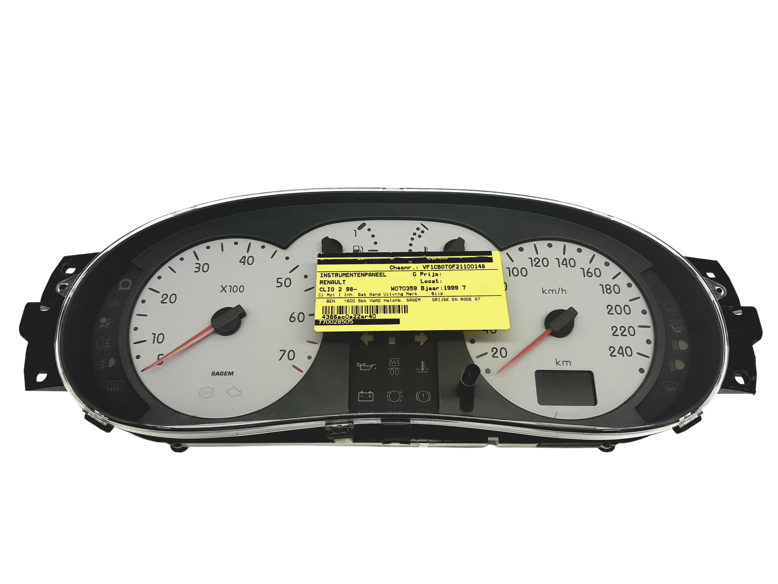 Kierroslukumittari Renault Clio 2 7700428505 49250 main product photo