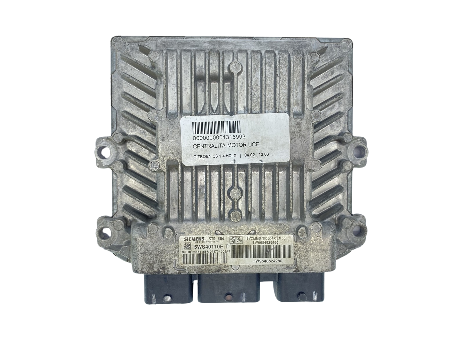 Ohjausyksikkö 5WS40110E-T 9654925480 9648624280 PSA Siemens 63633 main product photo