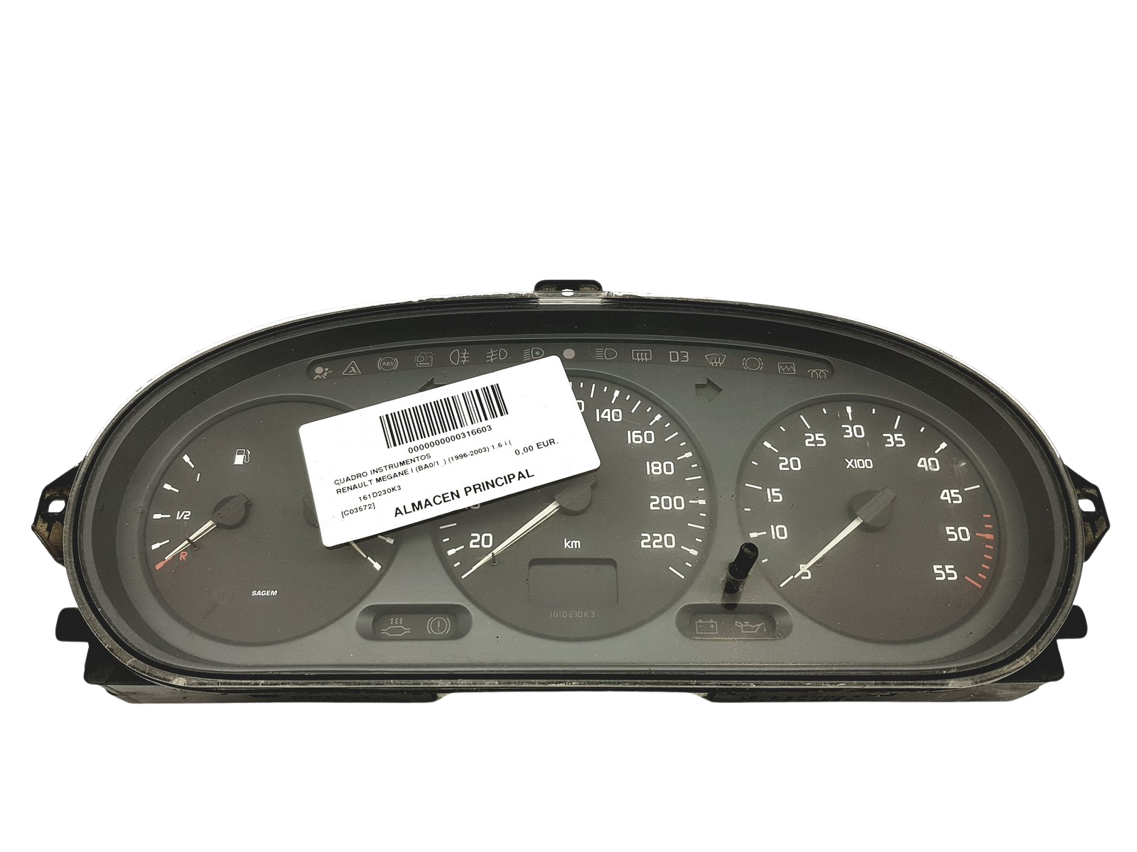 Nopeusmittari Renault Megane 1 Scenic 1 21578161-2 47549 main product photo