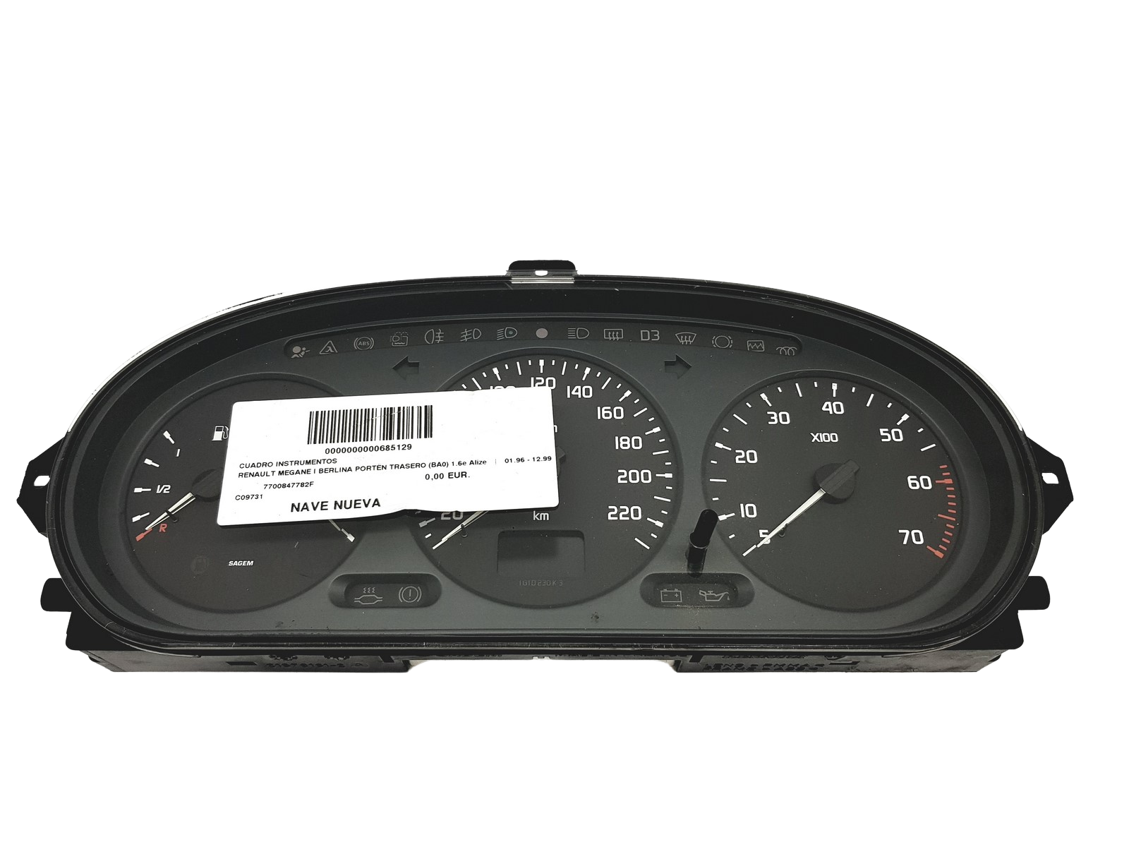 Nopeusmittari Renault Megane 1 Scenic 1 7700847782 F 57701 main product photo