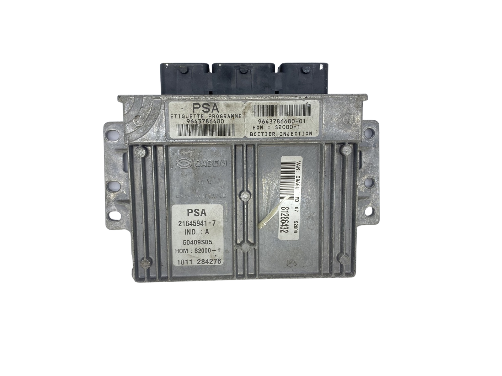 Ohjausyksikkö 9643786480 9643786680-01 21645941-7 PSA Sagem 57233 main product photo
