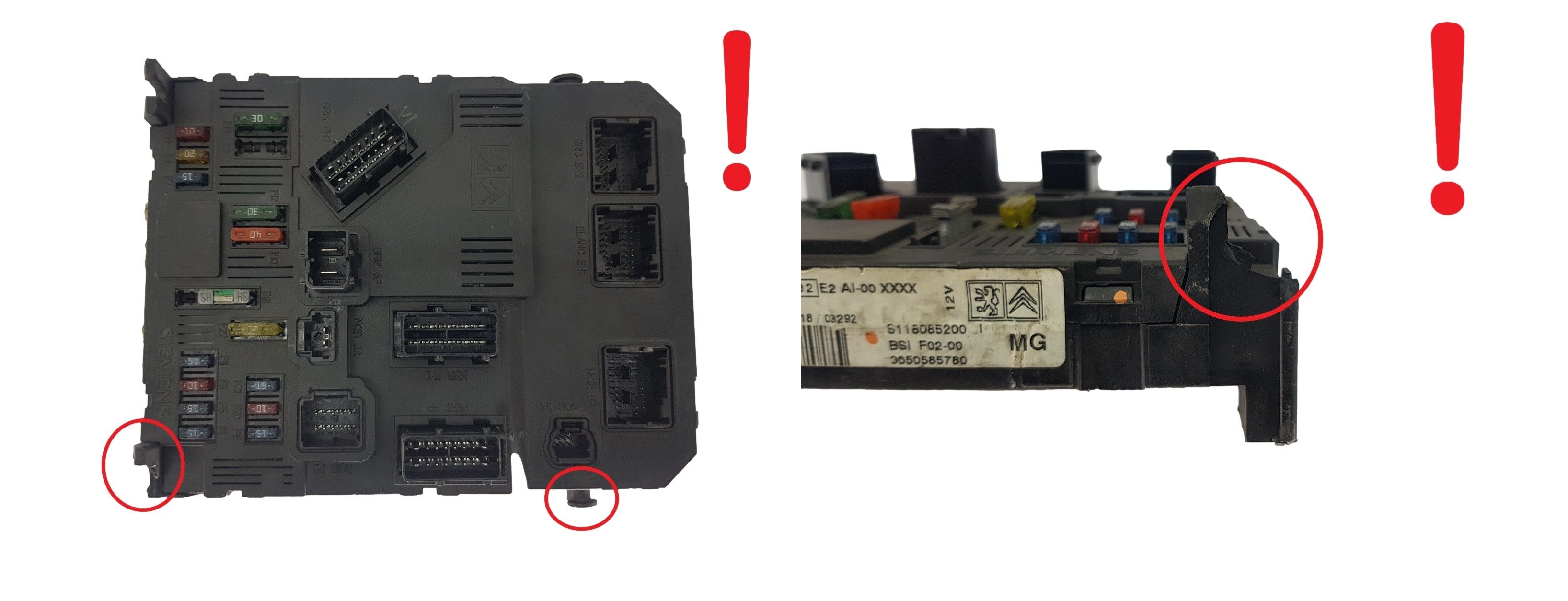 Ohjausyksikkö BSI F02-00 9650585780 S118085200I PSA Siemens 2002 main product photo