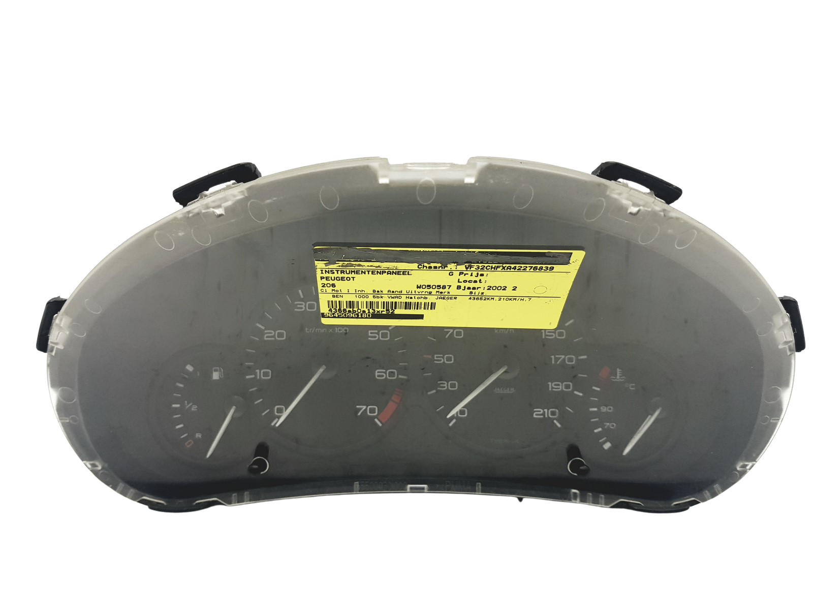 Nopeusmittari Peugeot 206 9645096180 503000640002 49198 main product photo