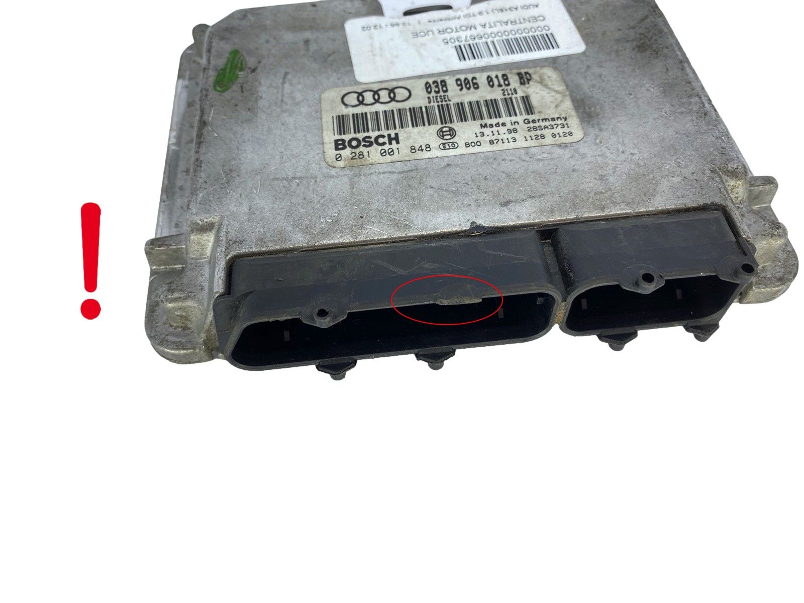 Ohjausyksikkö 038906018BP 0281001848 Audi Bosch 60600 main product photo
