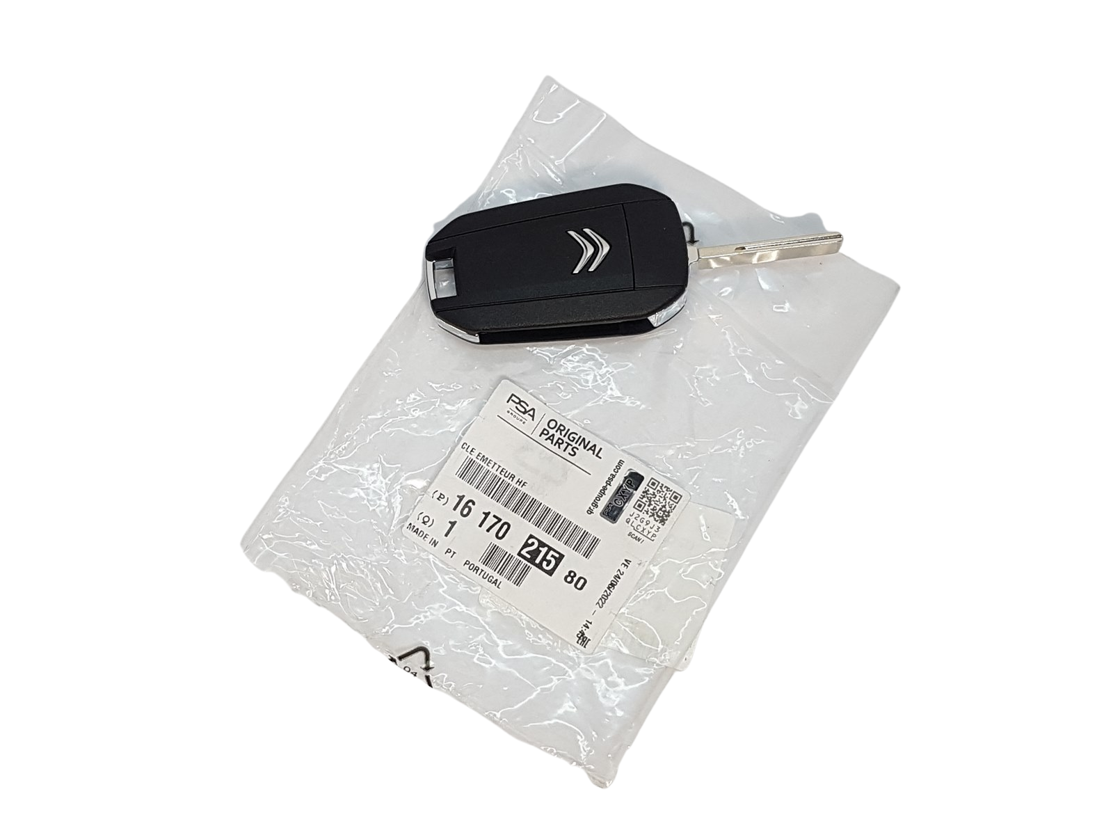 Avain Citroen 1617021580 Alkuperäinen vaatii koodausta main product photo
