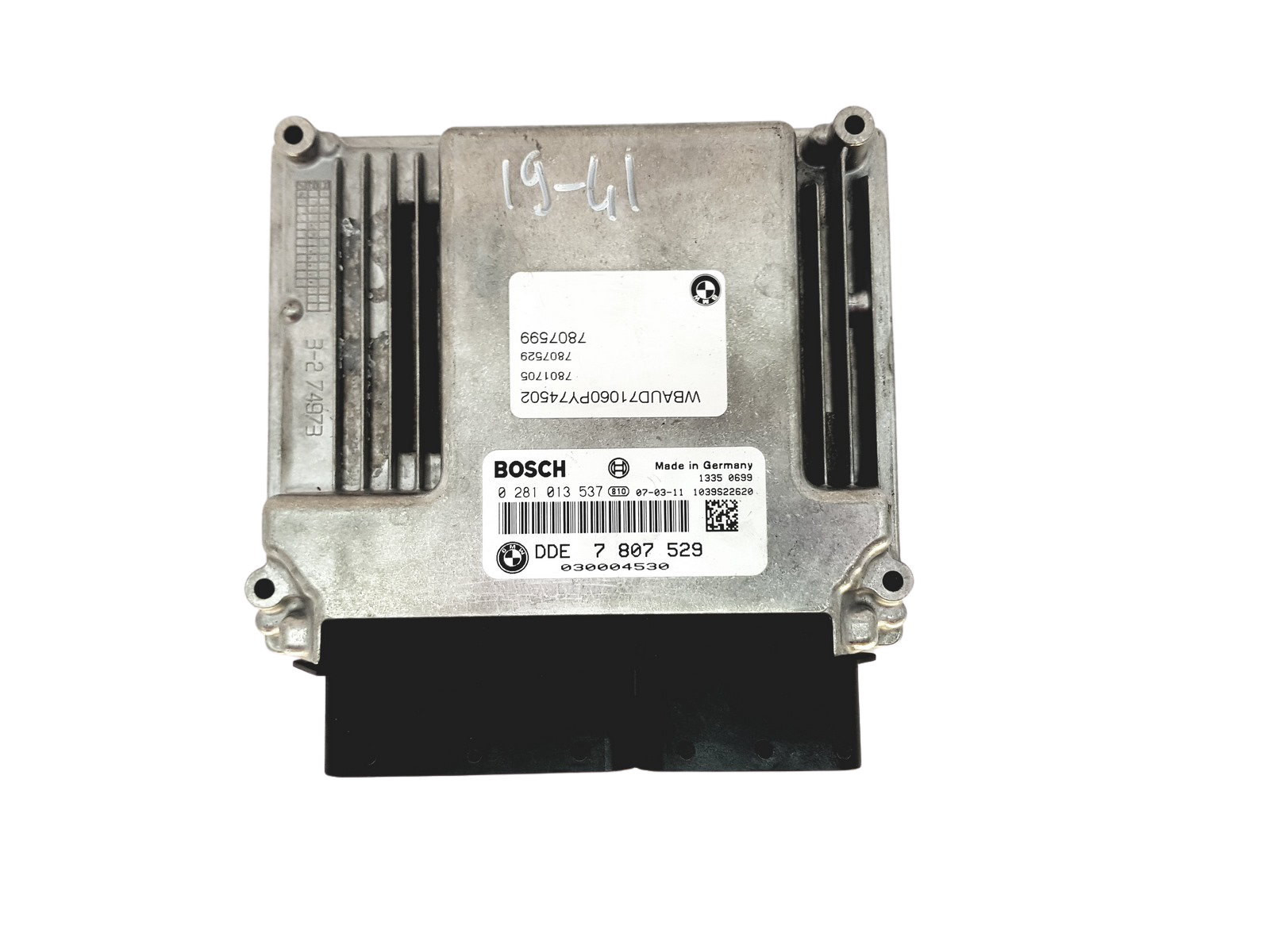 Ohjausyksikkö 0281013537 DDE 7807529 BMW Bosch 29164 main product photo