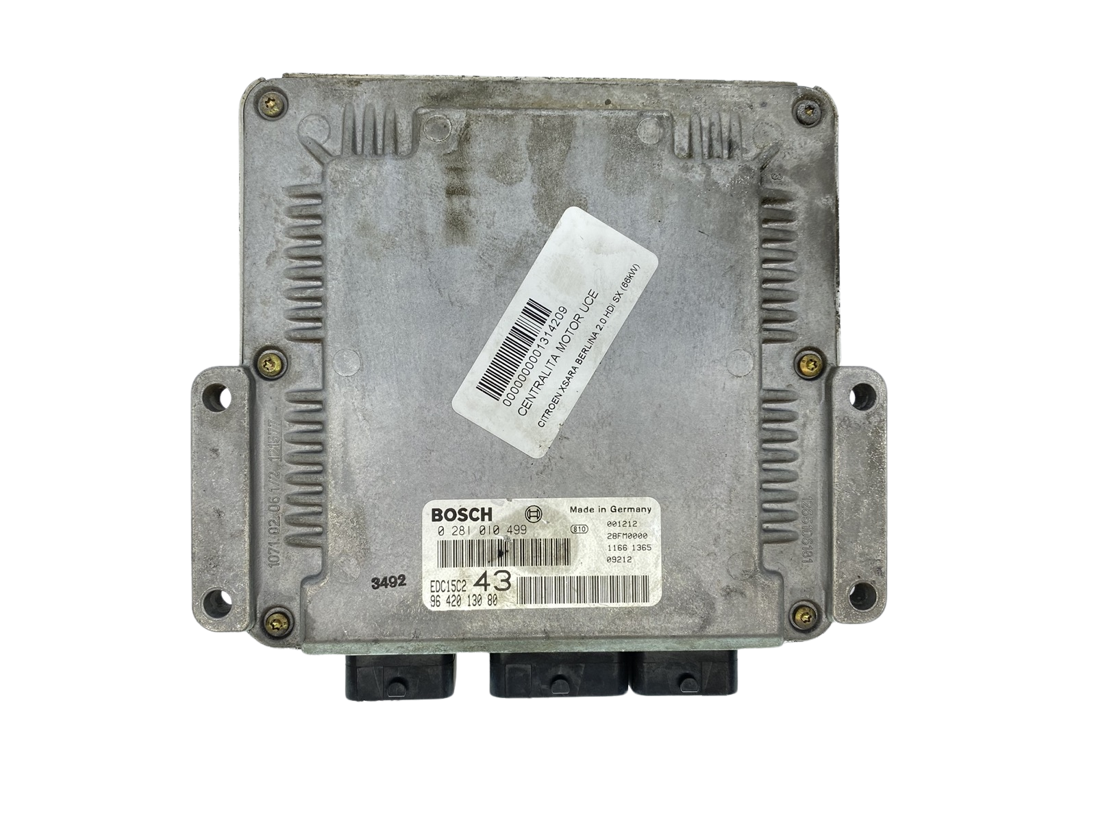 Ohjausyksikkö 0281010499 9642013080 PSA Bosch 63918 main product photo