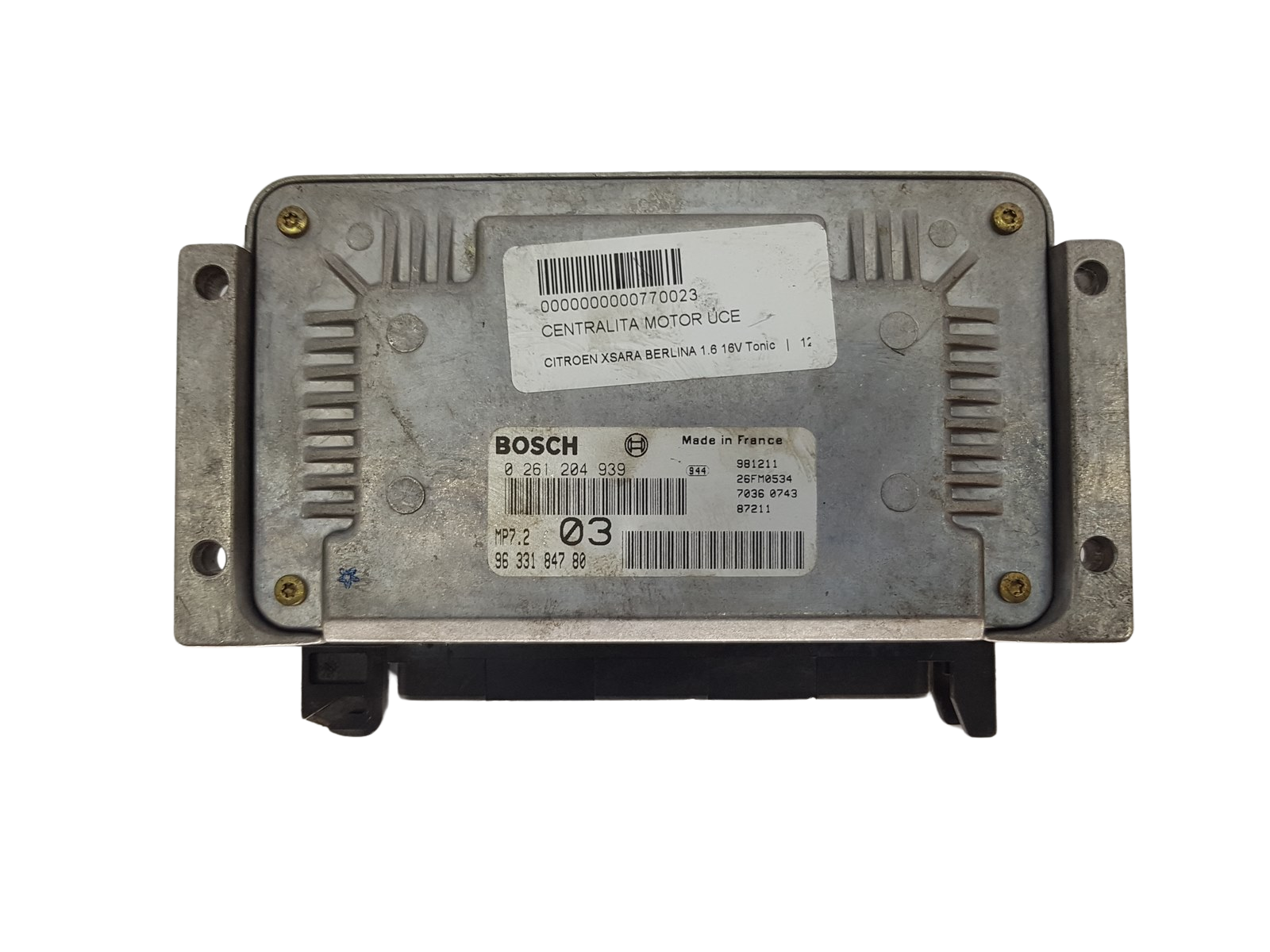 Ohjausyksikkö 0261204939 9633184780 26FM0534 PSA Bosch 3519 main product photo