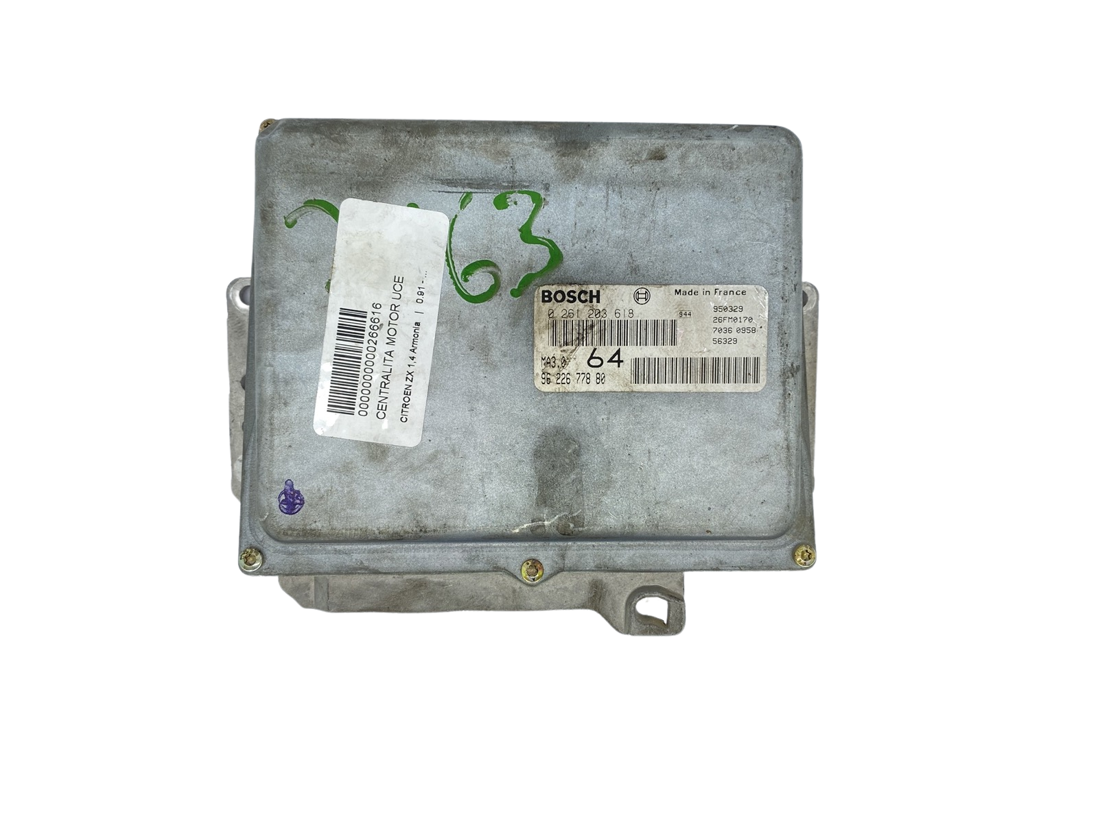 Ohjausyksikkö 0261203618 9622677880 26FM0170 PSA Bosch 59498 main product photo