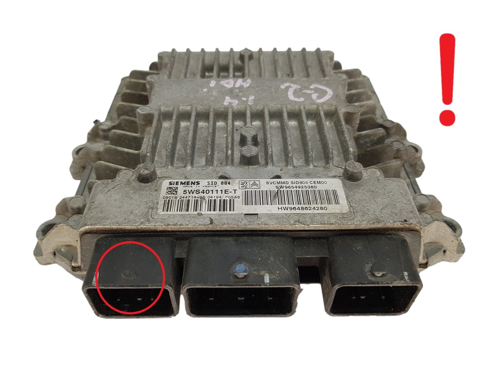 Ohjausyksikkö 5WS40111E-T 9654925380 9648624280 PSA Siemens 16184 main product photo