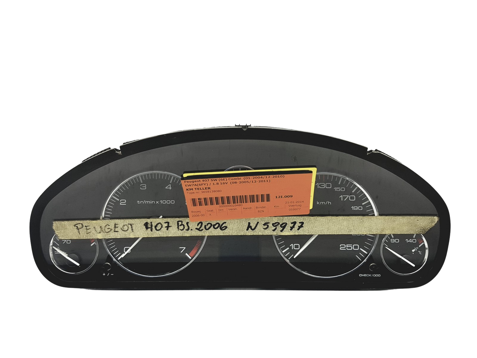 Nopeusmittari Peugeot 407 9658138080 A2C53119642 main product photo