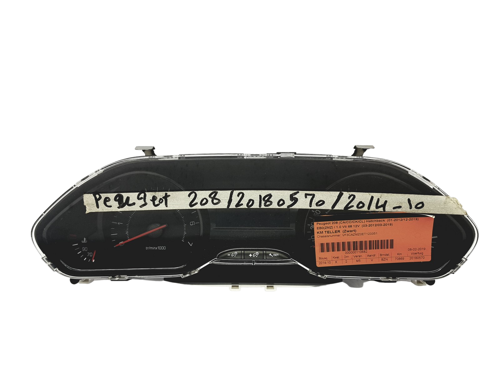 Kierroslukumittari Peugeot 208 9805399980 J Yazaki 53273 main product photo