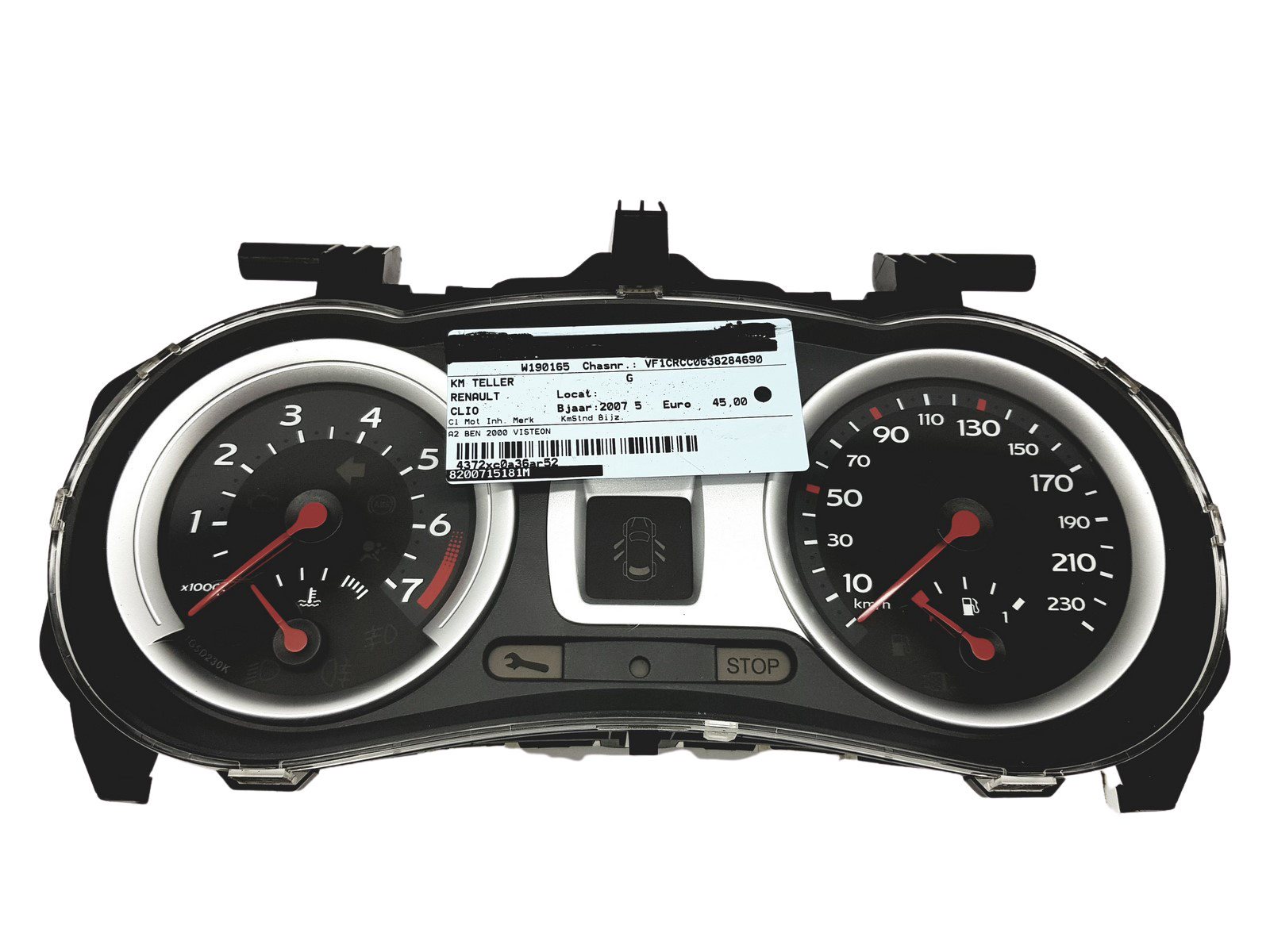 Kierroslukumittari Renault Clio 3 8200715181 M 30346 main product photo