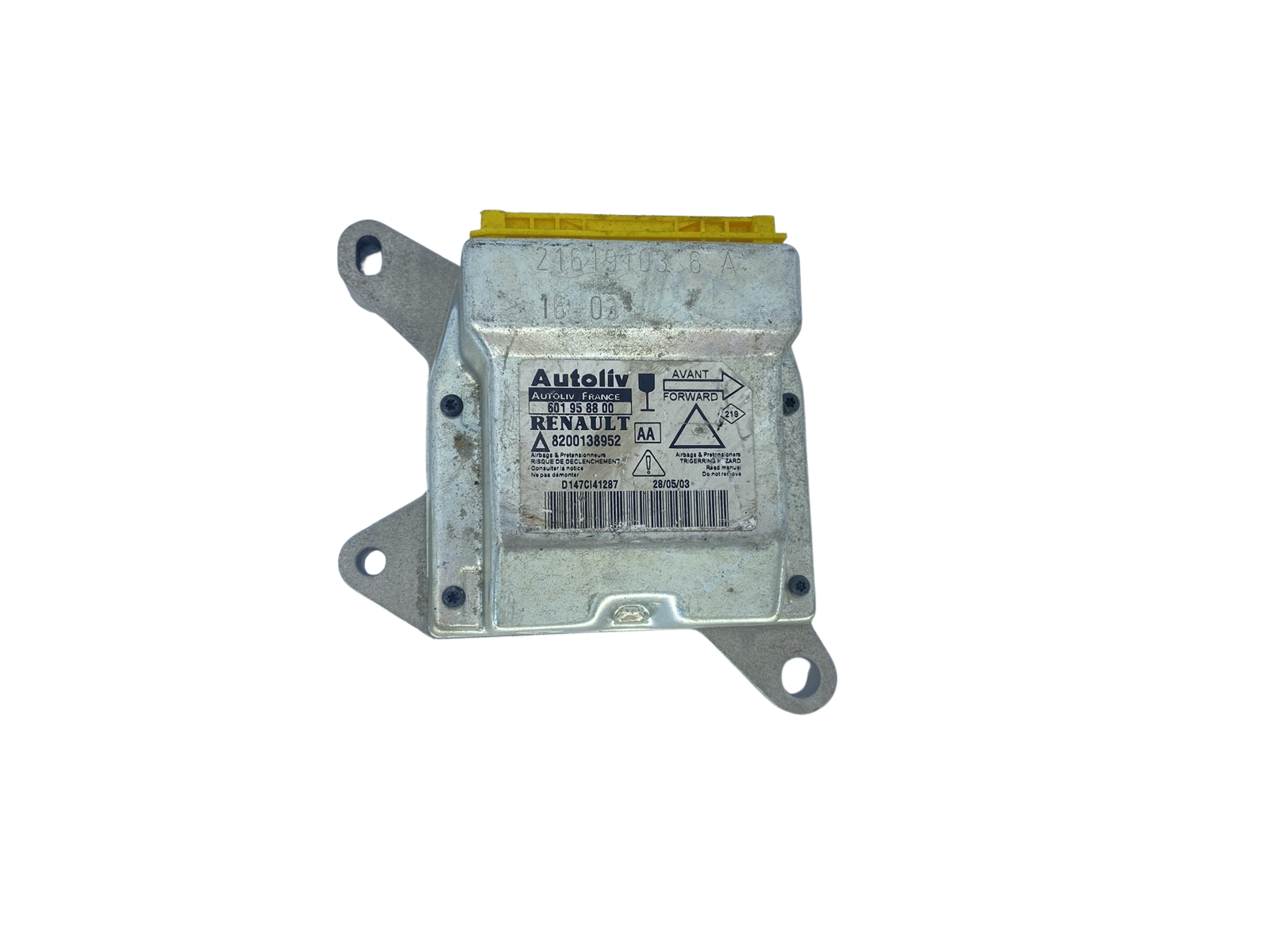 Ohjausyksikön moduuli 8200138952 601958800 Renault Autoliv 58544 main product photo