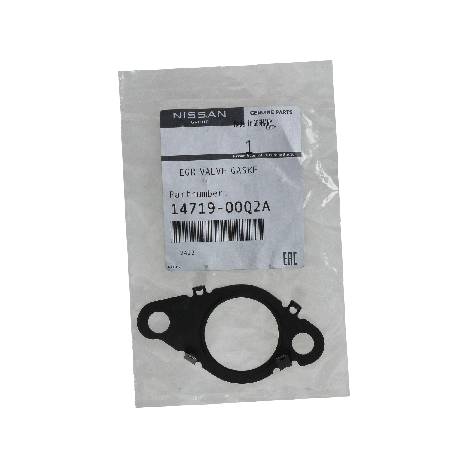Tiiviste, tiiviste Alkuperäinen 1471900Q2A 147228349R Renault Nissan main product photo