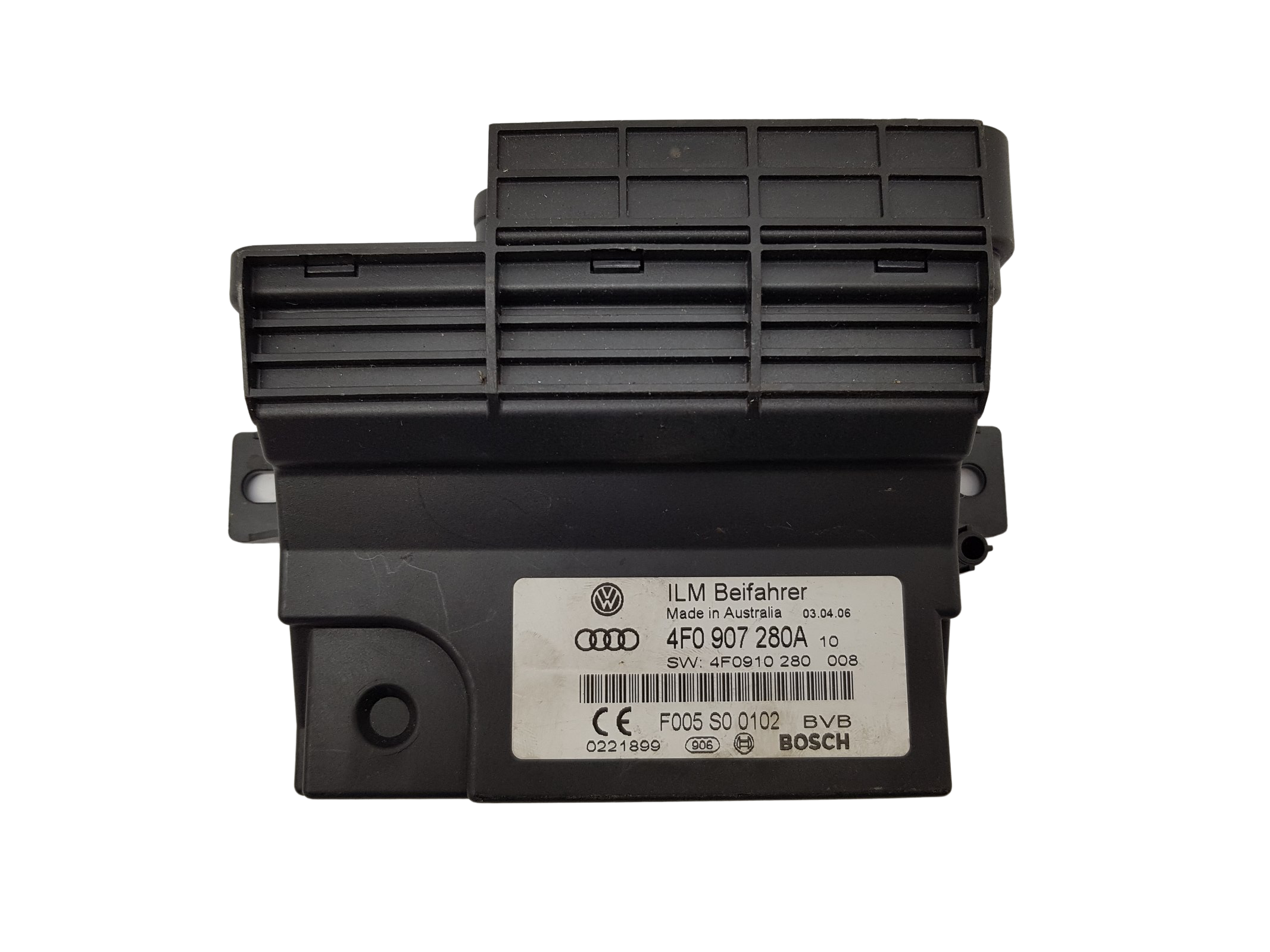 Ohjausyksikön moduuli Audi 4F0907280A F005S00102 4F0910280 Bosch main product photo