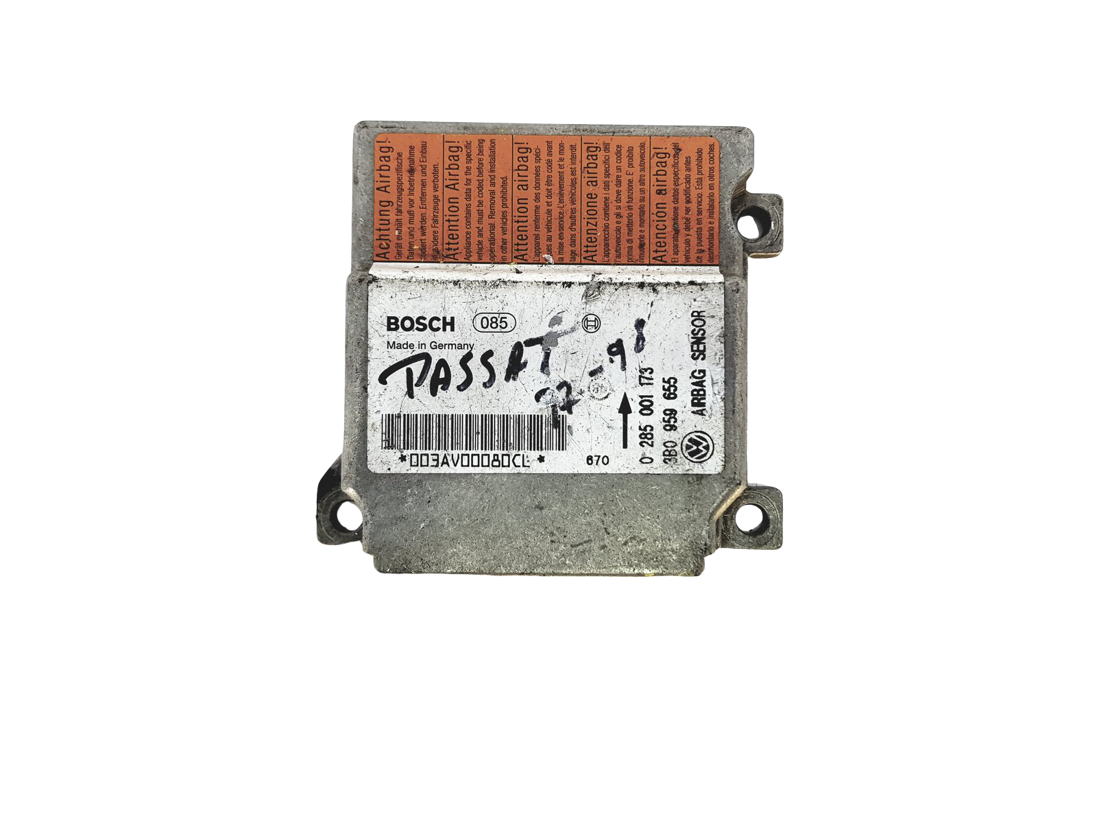 Ohjausyksikön moduuli 0285001173 3B0959655 VW Bosch 22996 main product photo