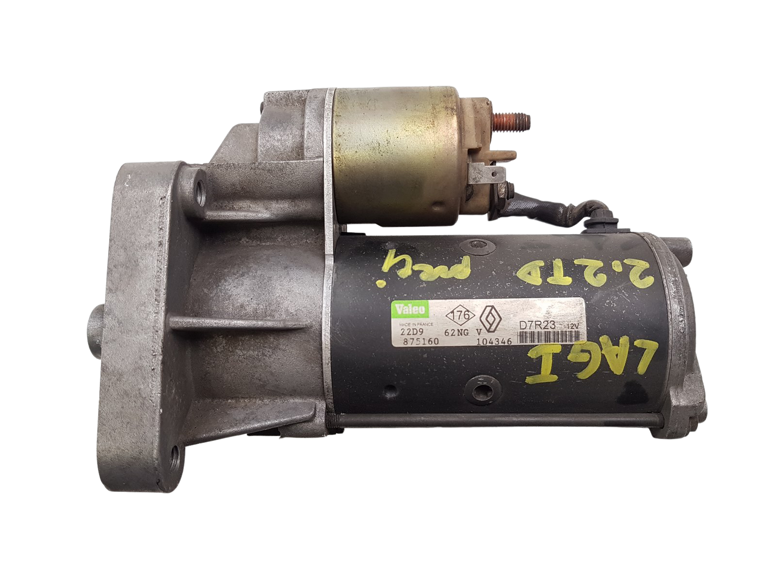 Moottorin Käynnistin Renault 7700104346 D7R23 2.2 D Valeo 1252 main product photo