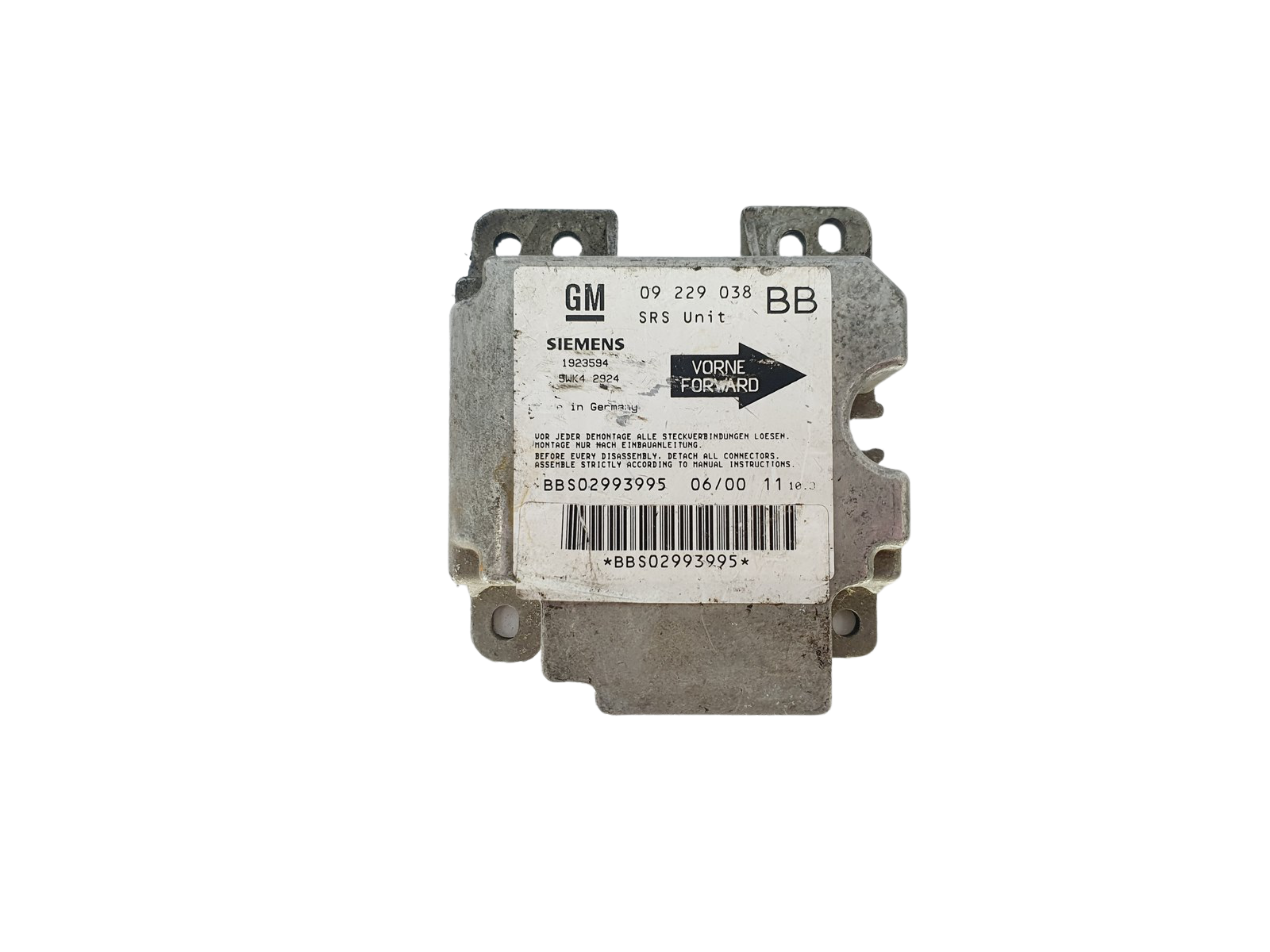 Ohjausyksikkö 09229038 5WK4 2924 GM Siemens main product photo