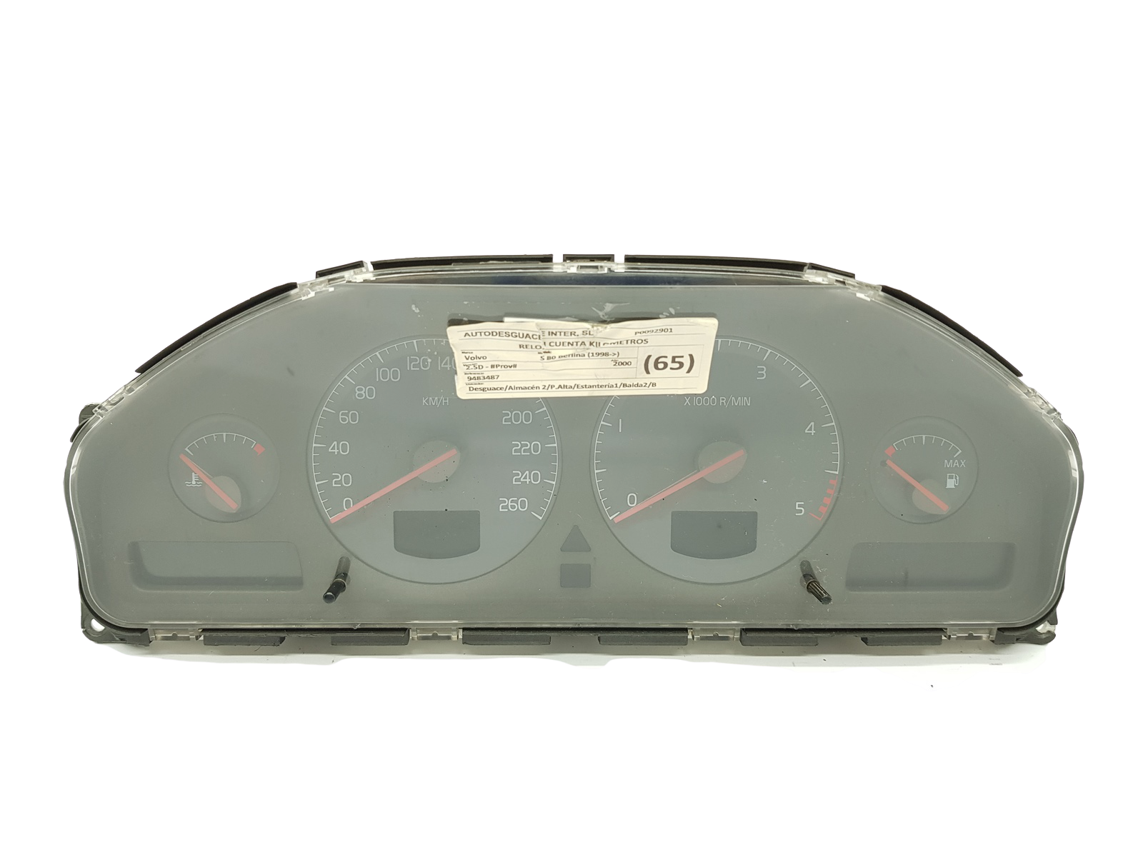Kierroslukumittari Volvo S80 9483487 69294-450 26698 main product photo