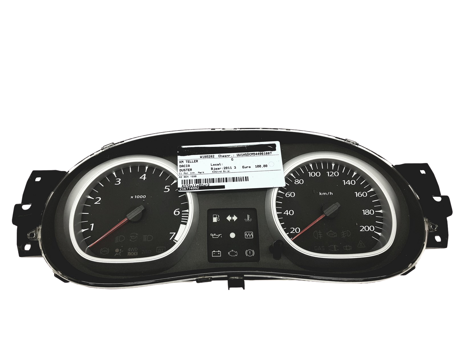 Kierroslukumittari Dacia Duster Logan 21677499-2 Takosan 30644 main product photo