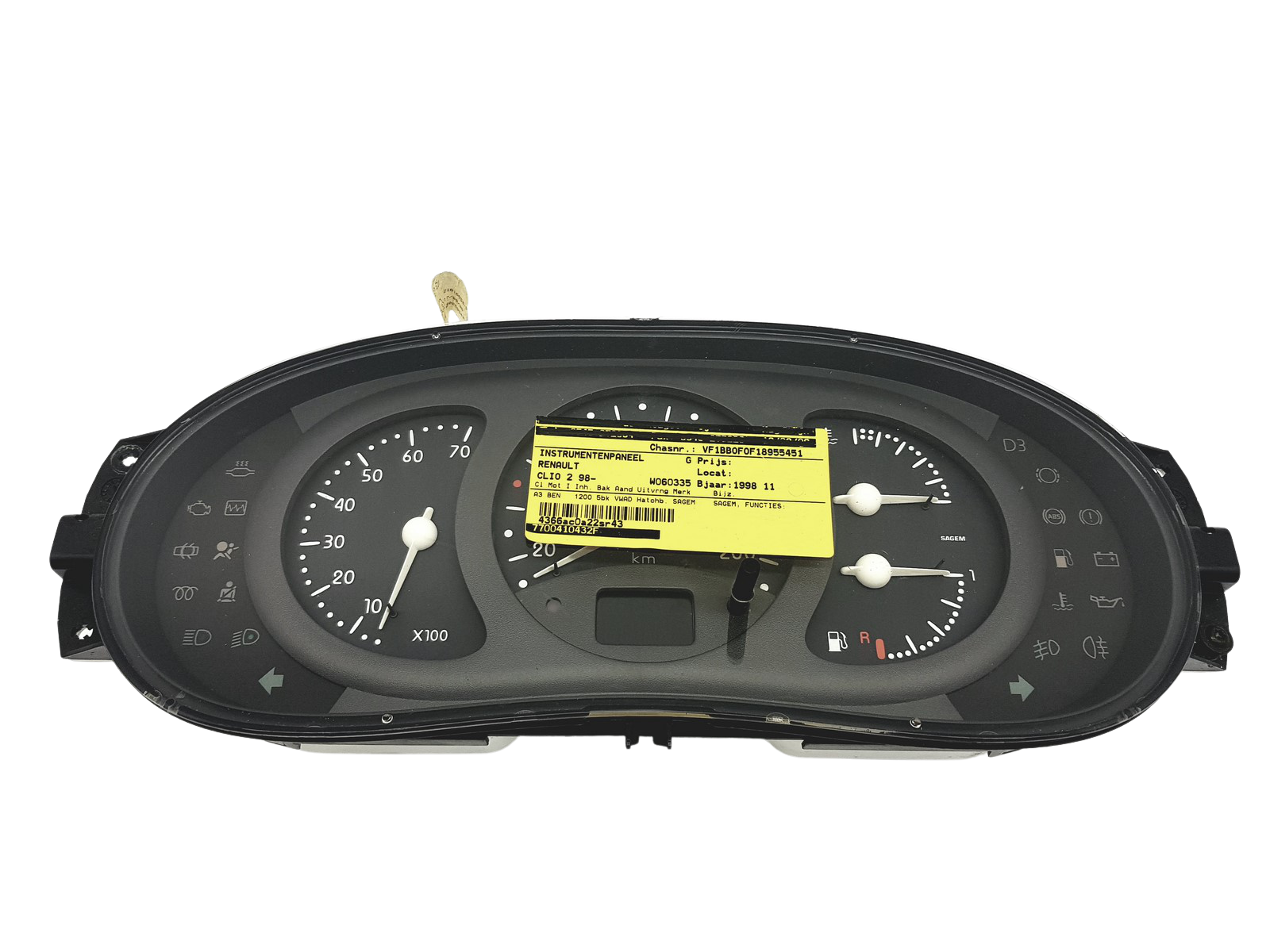Kierroslukumittari Renault Clio 2 7700410432 F 49251 main product photo