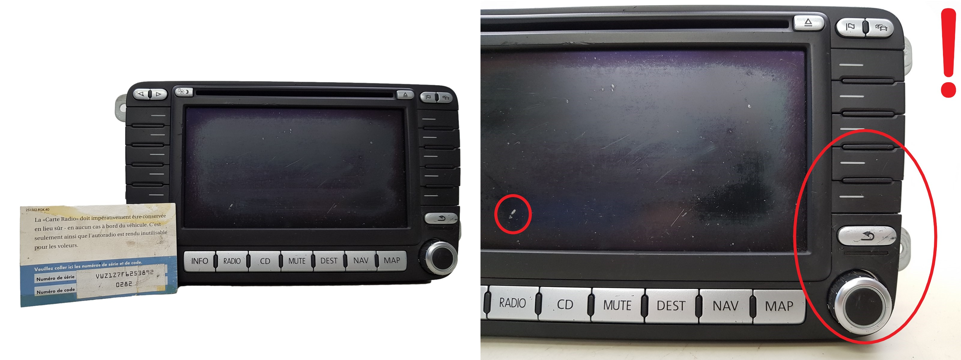 Radio-CD-soitin Navi VW Golf 1K0035198C 7612002071 Blaupunkt 0282 main product photo
