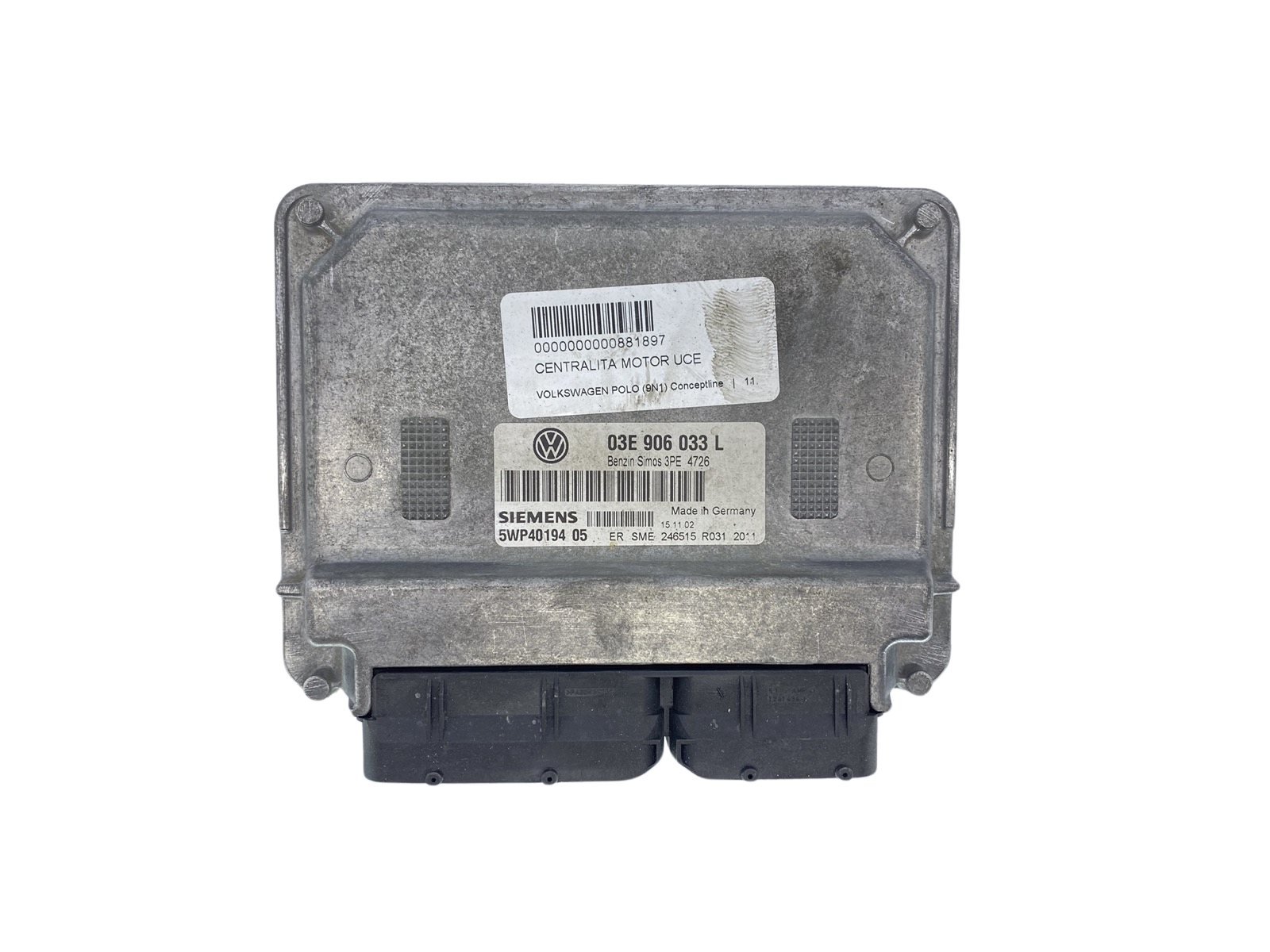Ohjausyksikkö 03E906033L 5WP40194 05 VW Siemens 63475 main product photo
