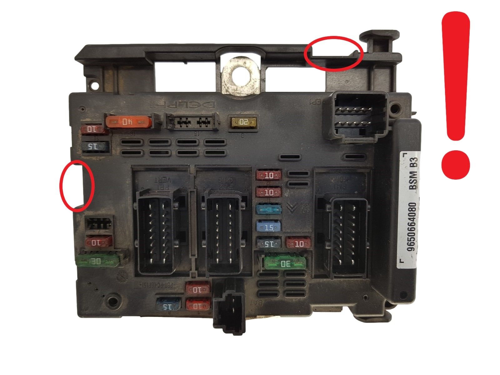 Ohjausyksikkö BSM B3 9650664080 PSA Delphi 1232 main product photo