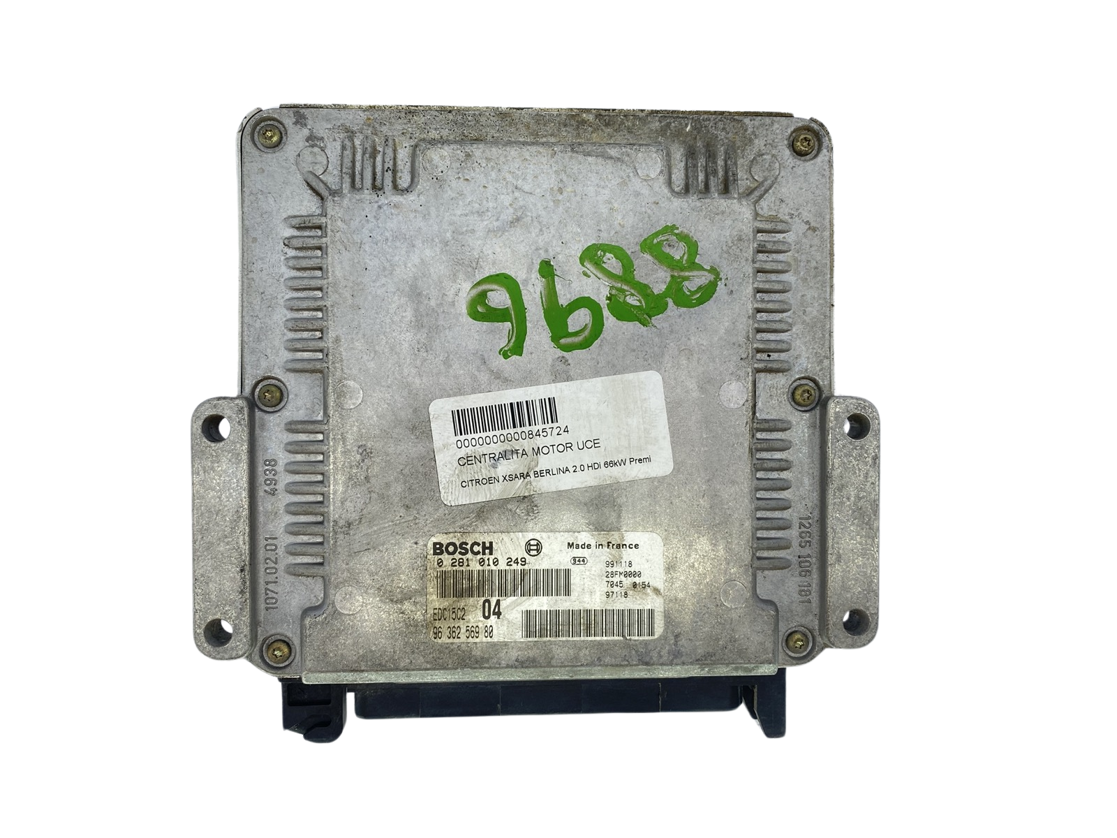 Ohjausyksikkö 0281010249 9636256980 28FM0000 PSA Bosch 63676 main product photo